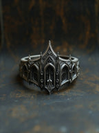 Cathedral Crown Ring, Gothic cathedral facade detail