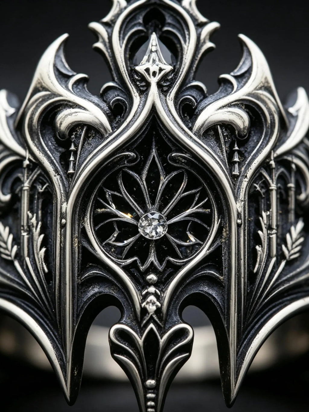 Elven Crown Ring worn on a hand, showing scale and fit