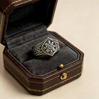 Gothic Baroque Rosette Ring – alternative wedding band, gothic baroque 925 sterling silver
